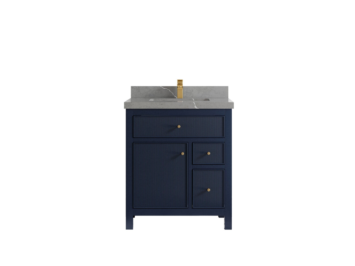 Sonoma 30 in W x 22 in D Reeded Free Standing Single Sink Bathroom Vanity hln - Willow Bath and Vanity