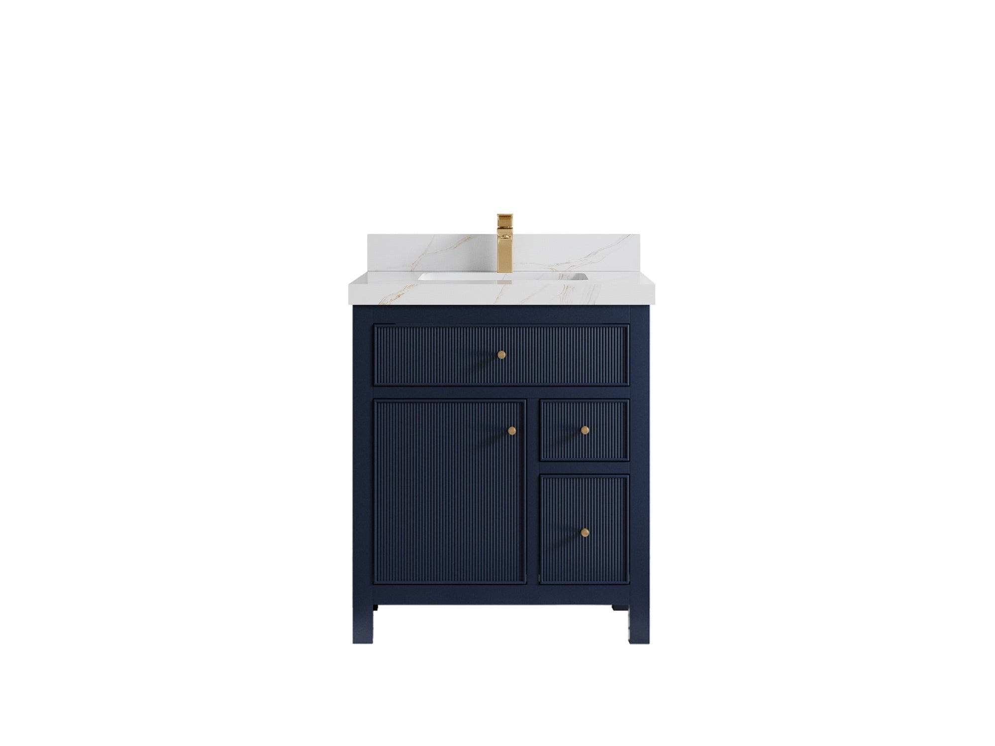 Sonoma 30 in W x 22 in D Reeded Free Standing Single Sink Bathroom Vanity hln - Willow Bath and Vanity