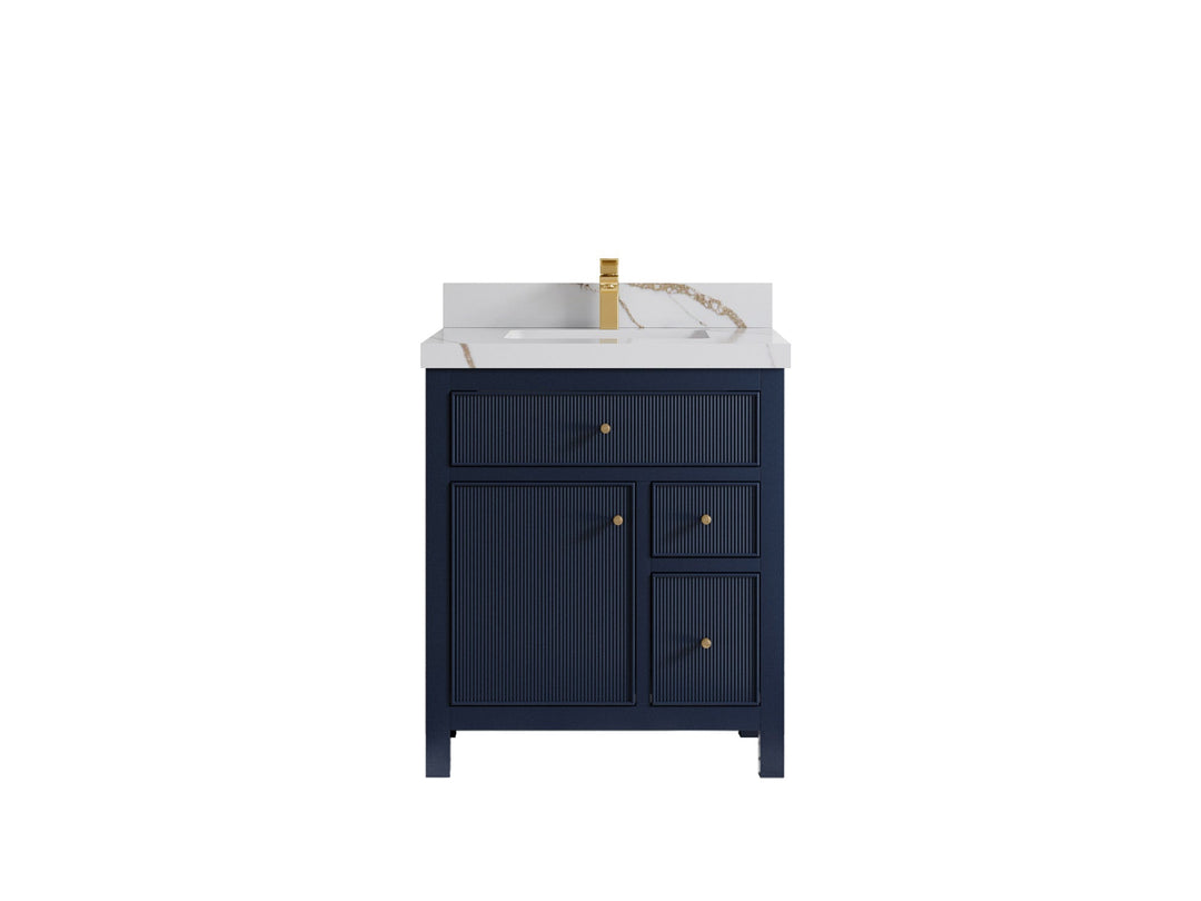 Sonoma 30 in W x 22 in D Reeded Free Standing Single Sink Bathroom Vanity hln - Willow Bath and Vanity