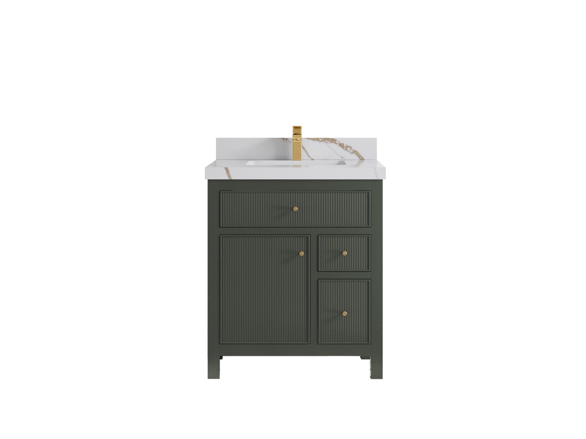 Sonoma 30 in W x 22 in D Reeded Free Standing Single Sink Bathroom Vanity pgn - Willow Bath and Vanity