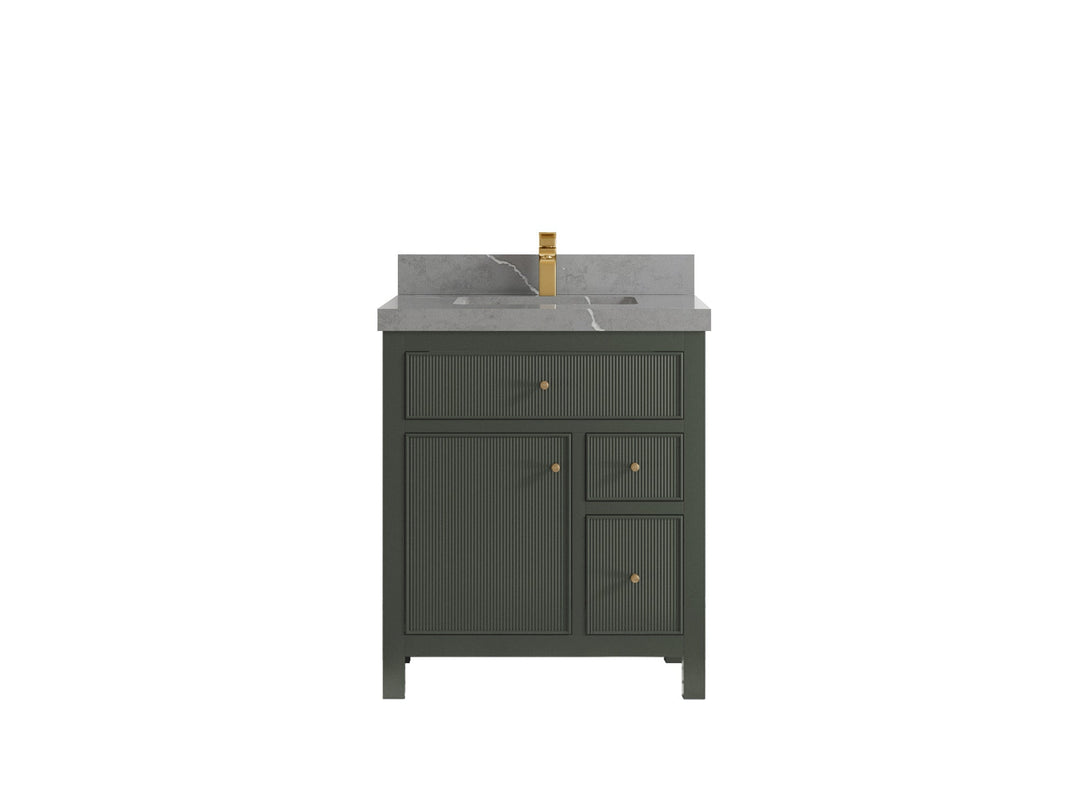 Sonoma 30 in W x 22 in D Reeded Free Standing Single Sink Bathroom Vanity pgn - Willow Bath and Vanity