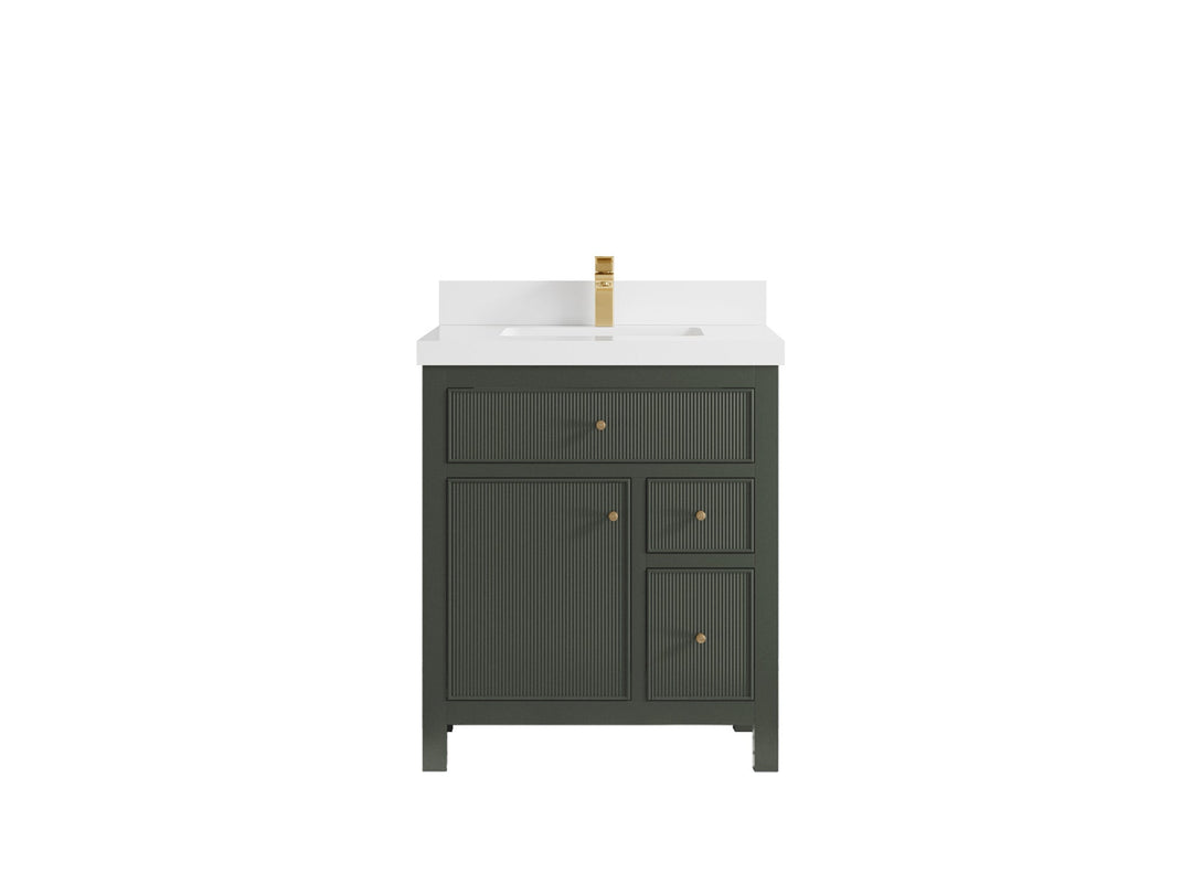 Sonoma 30 in W x 22 in D Reeded Free Standing Single Sink Bathroom Vanity pgn - Willow Bath and Vanity