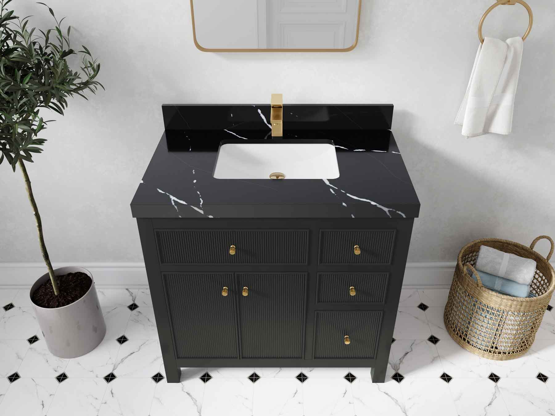 Sonoma 36 in. W x 22 in. D Center Sink Bathroom Vanity - Willow Bath and Vanity