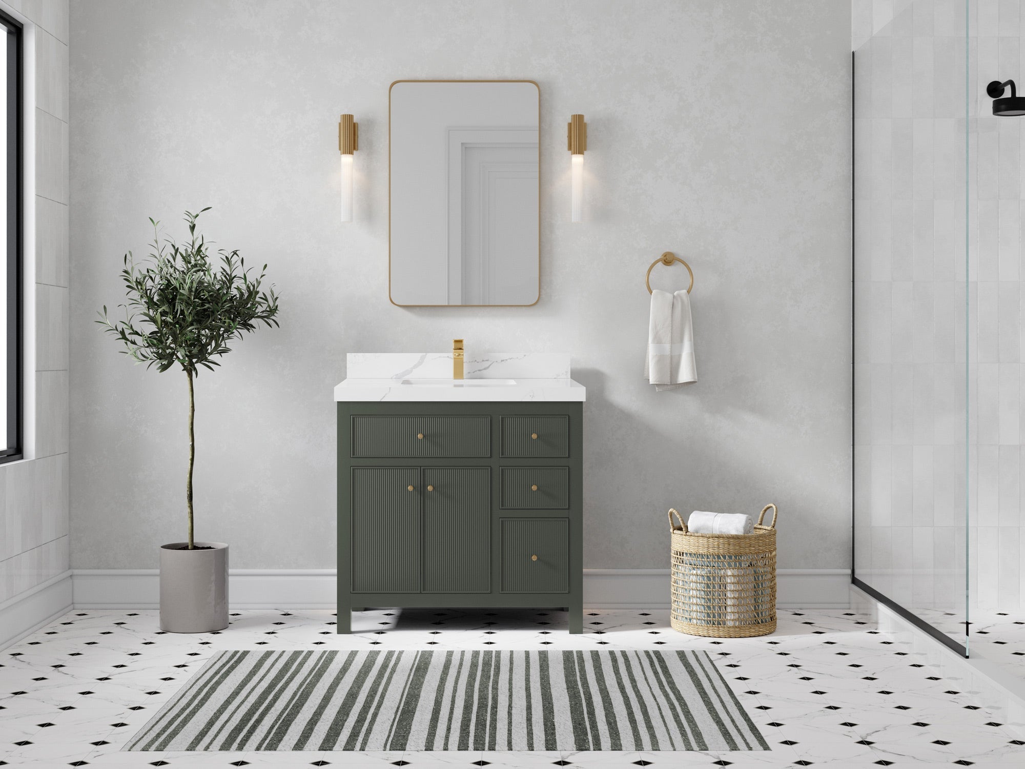 Sonoma 36 in. W x 22 in. D Center Sink Bathroom Vanity - Willow Bath and Vanity