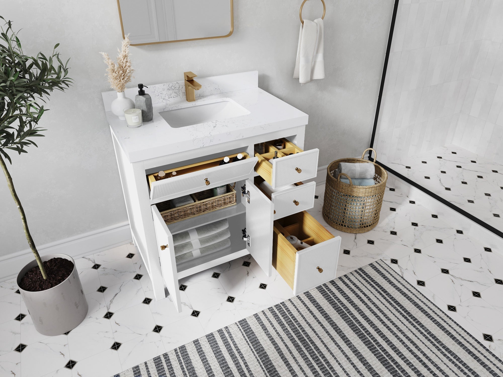 Sonoma 36 in. W x 22 in. D Center Sink Bathroom Vanity - Willow Bath and Vanity