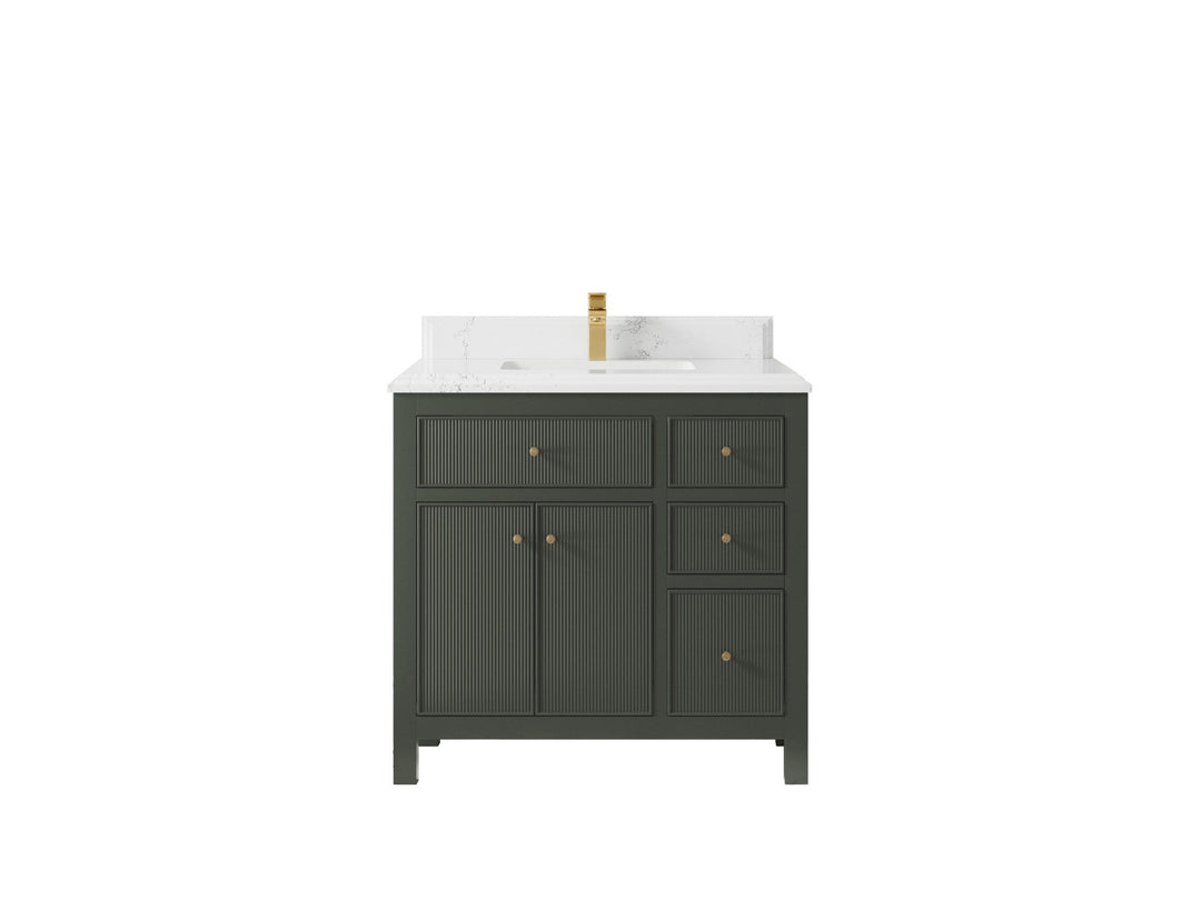 Sonoma 36 in. W x 22 in. D Center Sink Bathroom Vanity | 
              
                Pewter Green
                
                  
             - SON_PGN_WHQZ_36CL - photo №20
