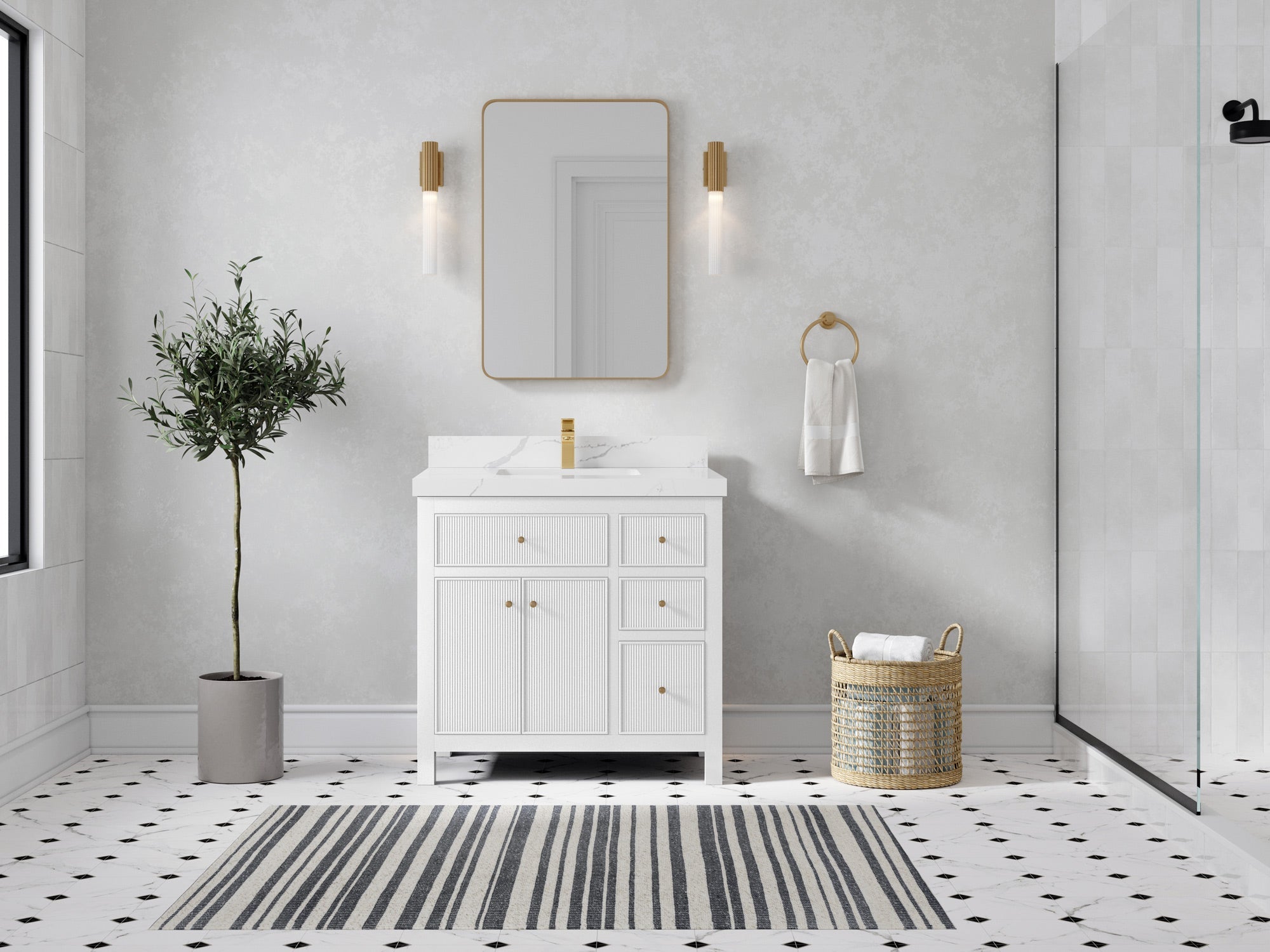 Sonoma 36 in. W x 22 in. D Center Sink Bathroom Vanity - Willow Bath and Vanity
