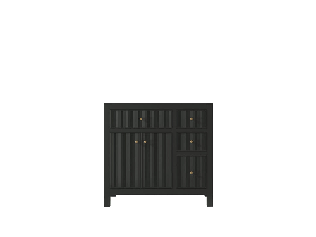 Sonoma 36 in. W x 22 in. D Center Sink Bathroom Vanity | 
              
                Black Top
                
                  
             - SON-CAB-BLT-35L - photo №7