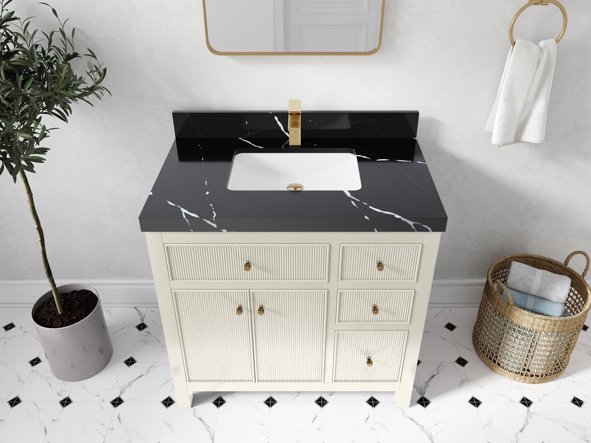 Sonoma 36 in. W x 22 in. D Center Sink Bathroom Vanity - Willow Bath and Vanity