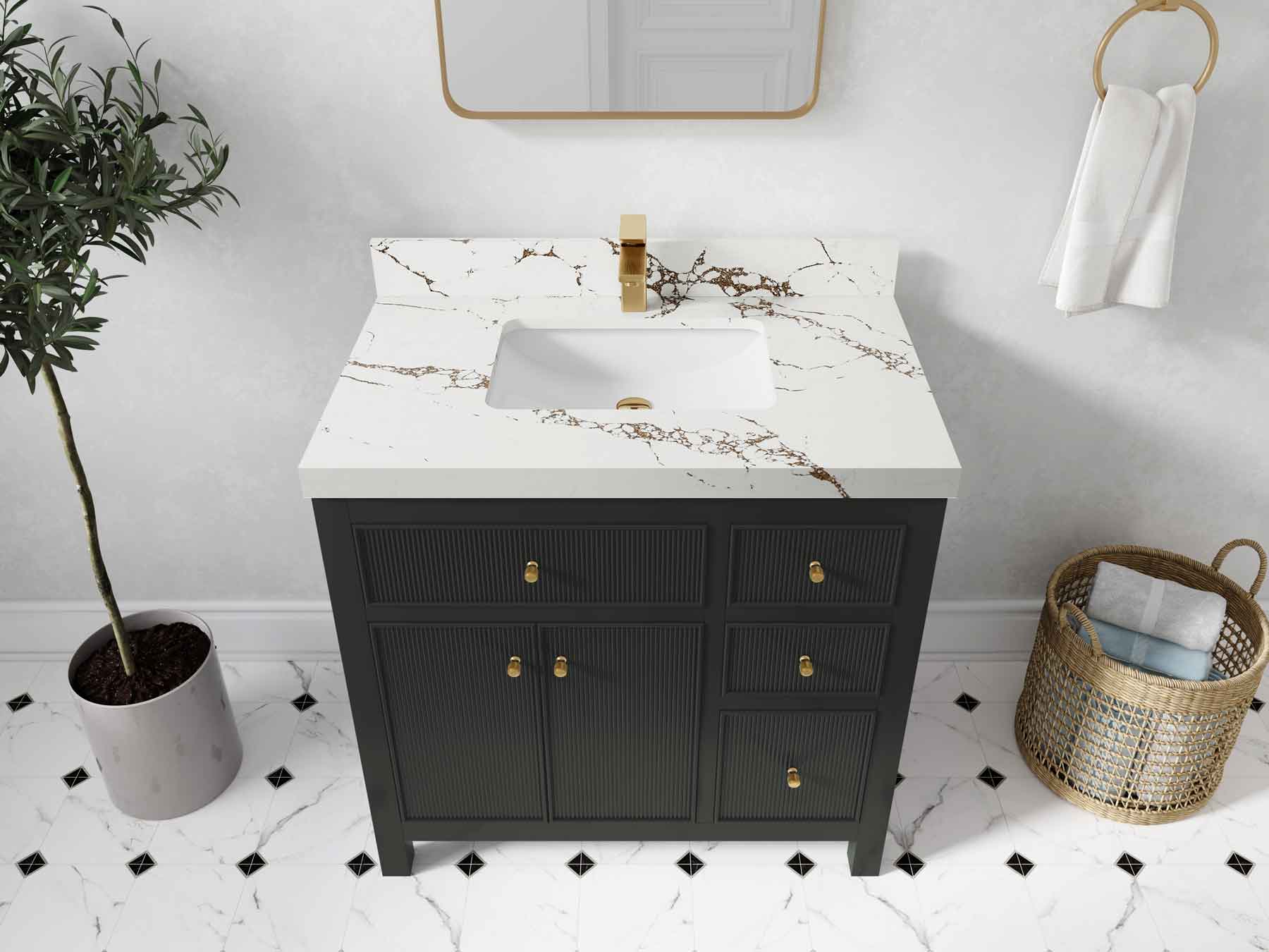 Sonoma 36 in. W x 22 in. D Center Sink Bathroom Vanity - Willow Bath and Vanity