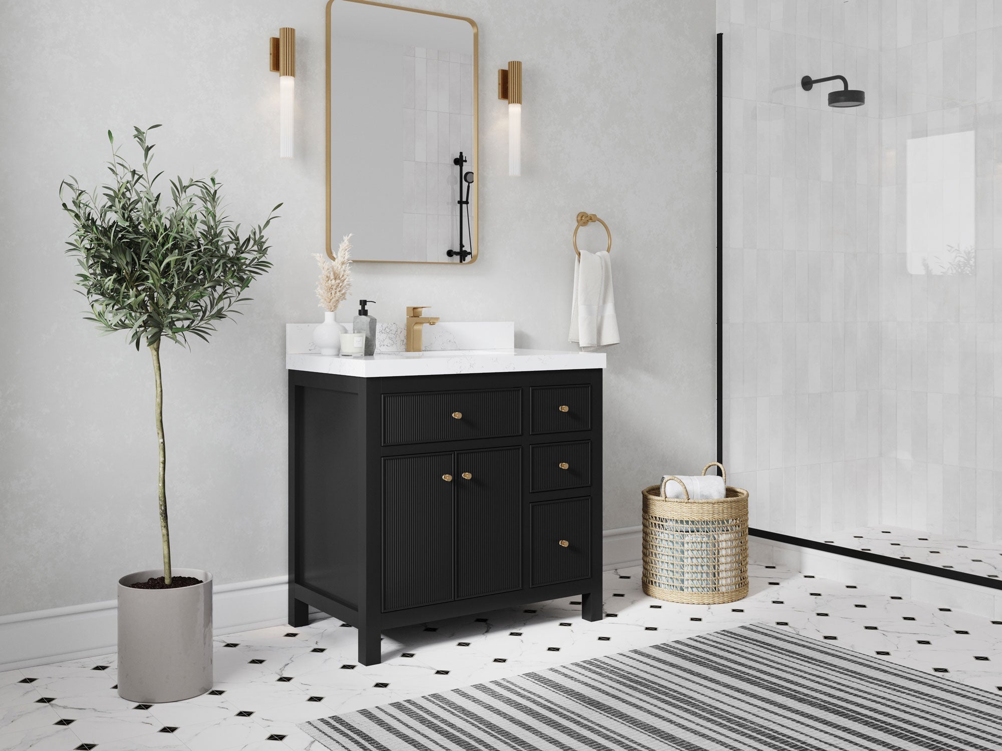 Sonoma 36 in. W x 22 in. D Center Sink Bathroom Vanity - Willow Bath and Vanity