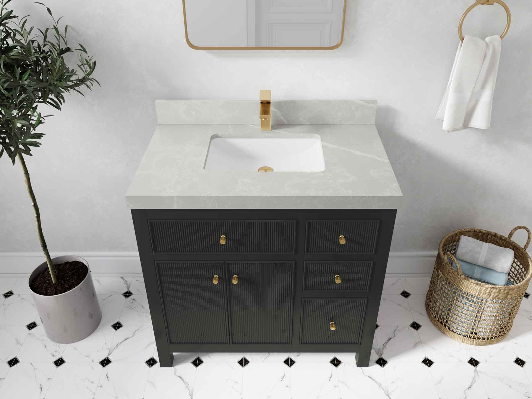 Sonoma 36 in. W x 22 in. D Center Sink Bathroom Vanity - Willow Bath and Vanity