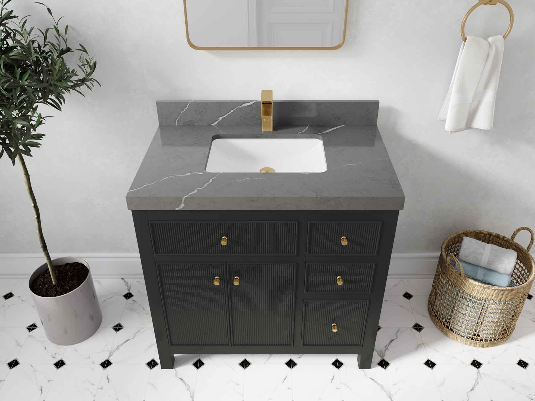 Sonoma 36 in. W x 22 in. D Center Sink Bathroom Vanity - Willow Bath and Vanity