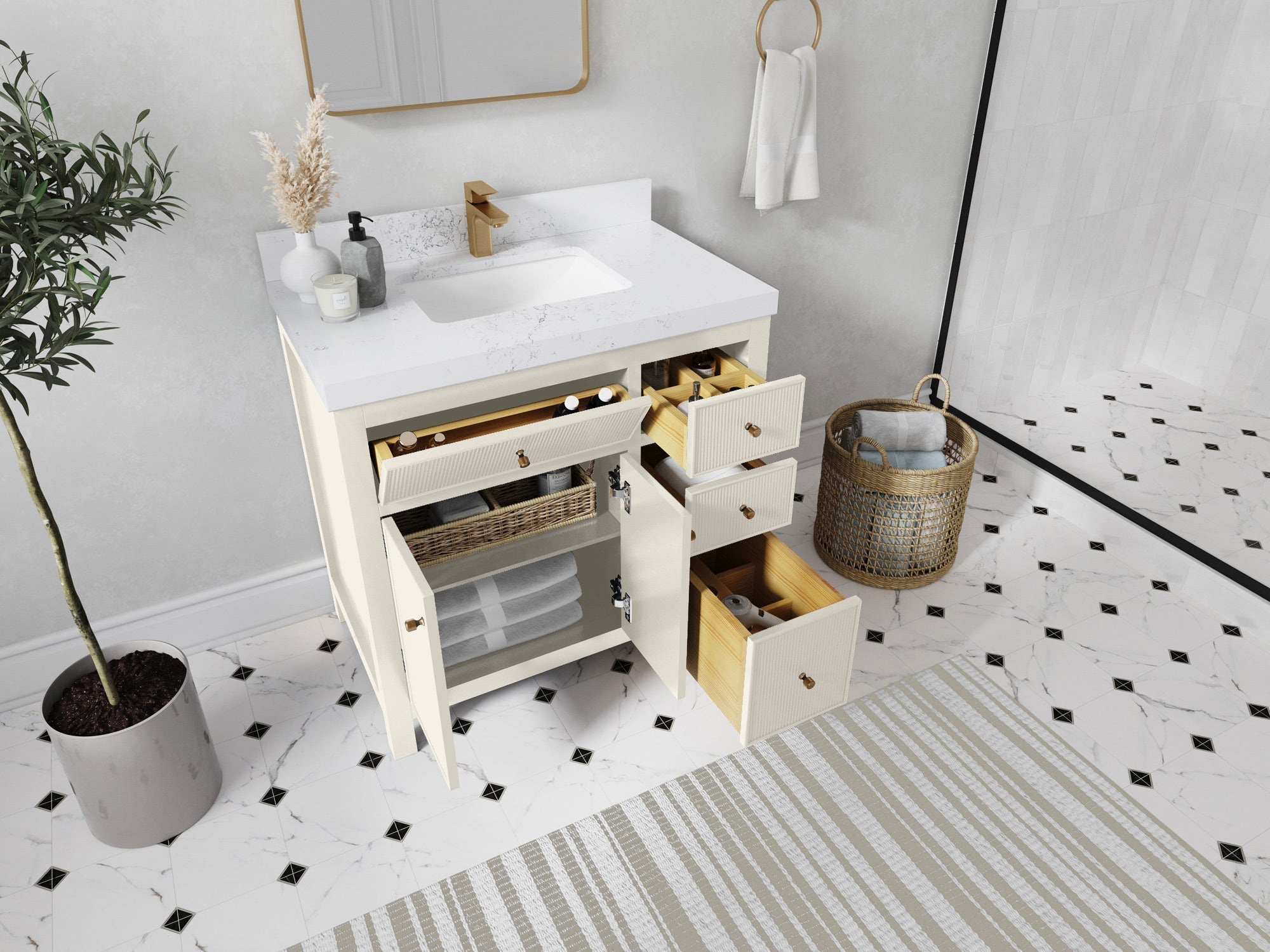 Sonoma 36 in. W x 22 in. D Center Sink Bathroom Vanity - Willow Bath and Vanity