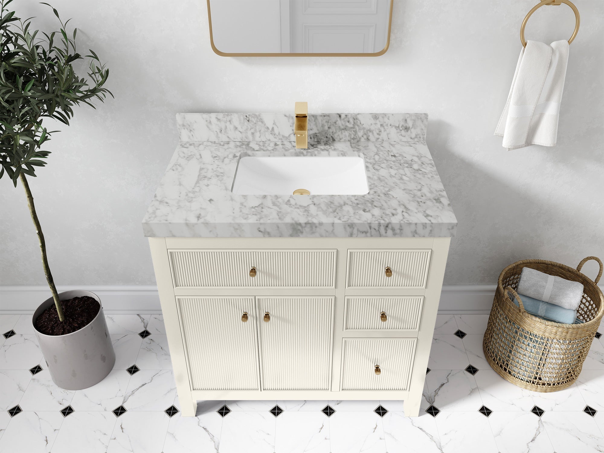 Sonoma 36 in. W x 22 in. D Center Sink Bathroom Vanity - Willow Bath and Vanity