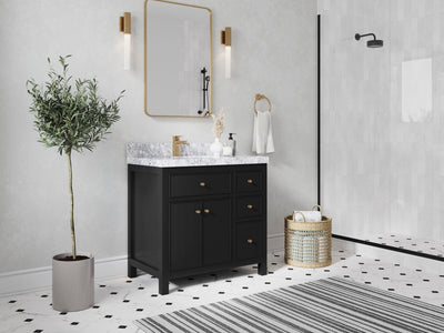 Sonoma 36 in. W x 22 in. D Left Offset Sink Bathroom Vanity - Willow Bath and Vanity