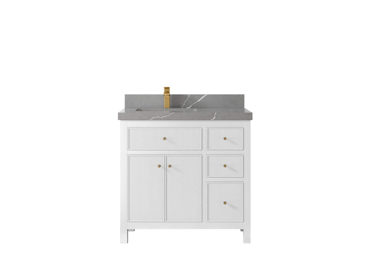 Sonoma 36 in. W x 22 in. D Left Offset Sink Bathroom Vanity - Willow Bath and Vanity