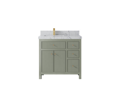 Sonoma 36 in. W x 22 in. D Left Offset Sink Bathroom Vanity - Willow Bath and Vanity