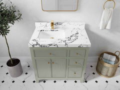 Sonoma 36 in. W x 22 in. D Left Offset Sink Bathroom Vanity - photo 45