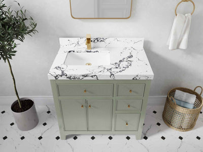 Sonoma 36 in. W x 22 in. D Left Offset Sink Bathroom Vanity - Willow Bath and Vanity