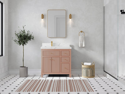 Sonoma 36 in. W x 22 in. D Left Offset Sink Bathroom Vanity - Willow Bath and Vanity