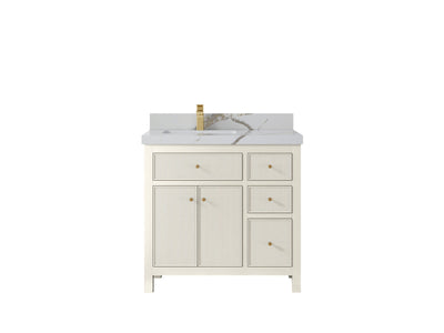Sonoma 36 in. W x 22 in. D Left Offset Sink Bathroom Vanity - Willow Bath and Vanity