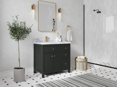 Sonoma 36 in. W x 22 in. D Left Offset Sink Bathroom Vanity - Willow Bath and Vanity