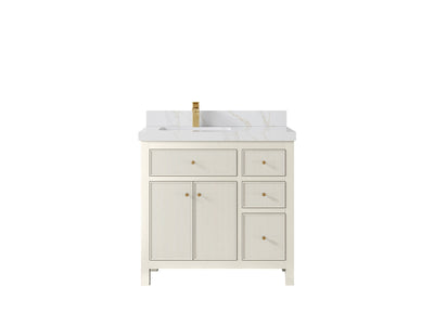 Sonoma 36 in. W x 22 in. D Left Offset Sink Bathroom Vanity - Willow Bath and Vanity