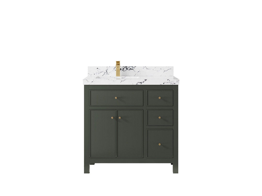 Sonoma 36 in. W x 22 in. D Left Offset Sink Bathroom Vanity - Willow Bath and Vanity