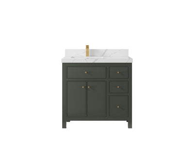 Sonoma 36 in. W x 22 in. D Left Offset Sink Bathroom Vanity - Willow Bath and Vanity
