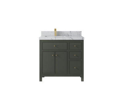Sonoma 36 in. W x 22 in. D Left Offset Sink Bathroom Vanity - Willow Bath and Vanity