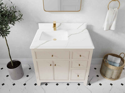 Sonoma 36 in. W x 22 in. D Left Offset Sink Bathroom Vanity - Willow Bath and Vanity