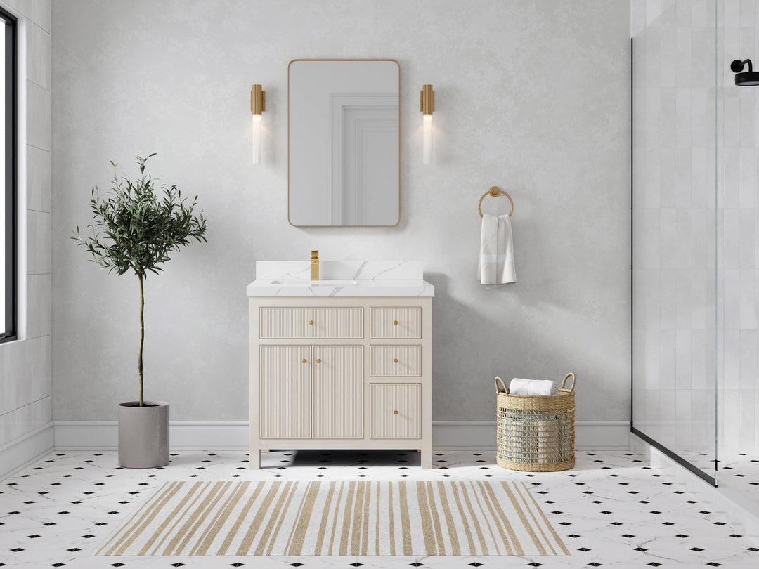 Sonoma 36 in. W x 22 in. D Left Offset Sink Bathroom Vanity - Willow Bath and Vanity
