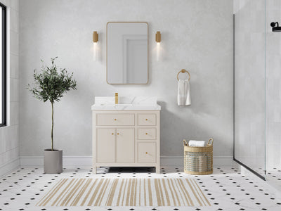 Sonoma 36 in. W x 22 in. D Left Offset Sink Bathroom Vanity - Willow Bath and Vanity