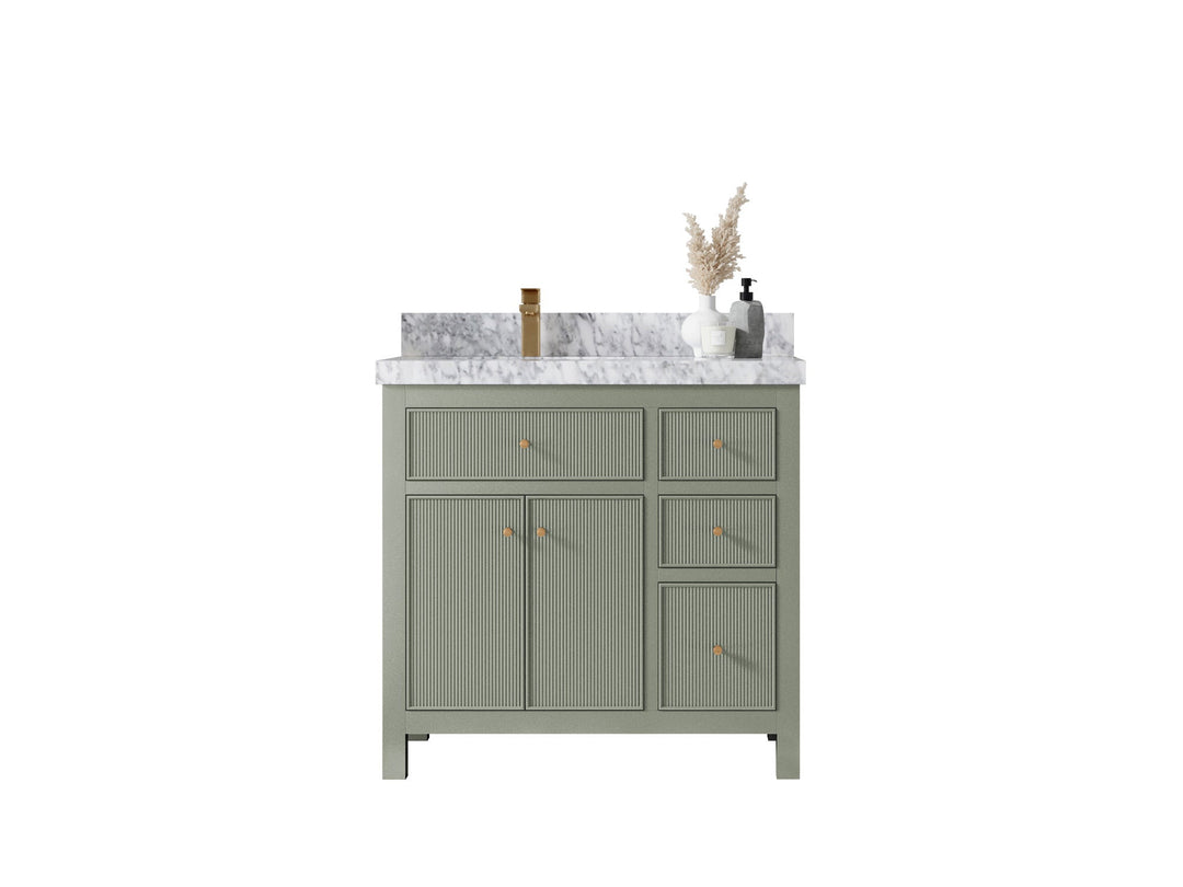 Sonoma 36 in. W x 22 in. D Left Offset Sink Bathroom Vanity - Willow Bath and Vanity