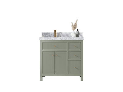Sonoma 36 in. W x 22 in. D Left Offset Sink Bathroom Vanity - Willow Bath and Vanity