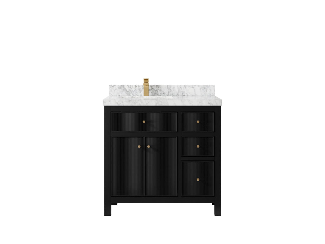 Sonoma 36 in. W x 22 in. D Left Offset Sink Bathroom Vanity | 
              
                Black
                
                  
             - SON-CAB-BLK-35L - photo №24