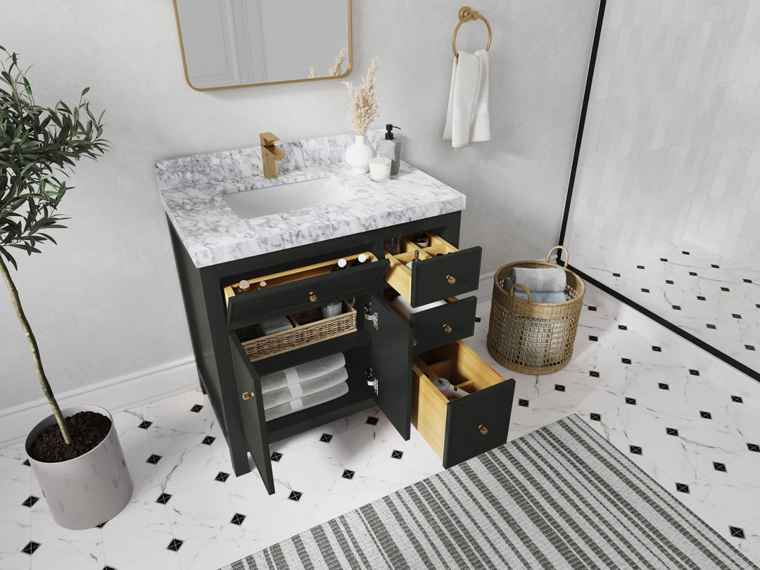 Sonoma 36 in. W x 22 in. D Left Offset Sink Bathroom Vanity - Willow Bath and Vanity