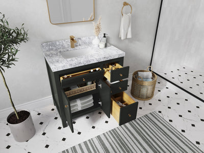 Sonoma 36 in. W x 22 in. D Left Offset Sink Bathroom Vanity - Willow Bath and Vanity