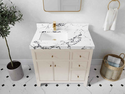 Sonoma 36 in. W x 22 in. D Left Offset Sink Bathroom Vanity - Willow Bath and Vanity