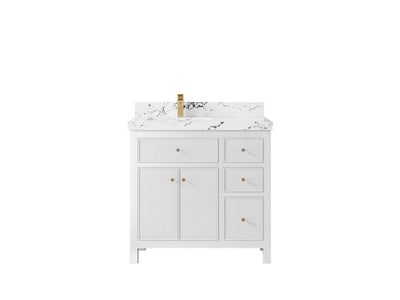 Sonoma 36 in. W x 22 in. D Left Offset Sink Bathroom Vanity - Willow Bath and Vanity