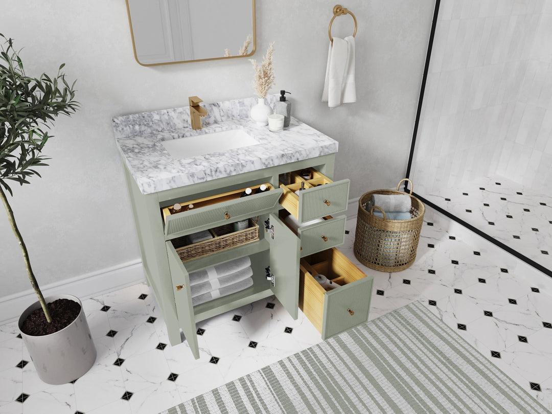 Sonoma 36 in. W x 22 in. D Left Offset Sink Bathroom Vanity - Willow Bath and Vanity