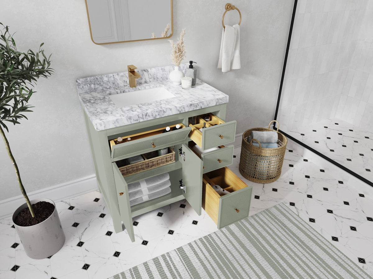 Sonoma 36 in. W x 22 in. D Left Offset Sink Bathroom Vanity - Willow Bath and Vanity