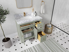 Sonoma 36 in. W x 22 in. D Left Offset Sink Bathroom Vanity - photo 3