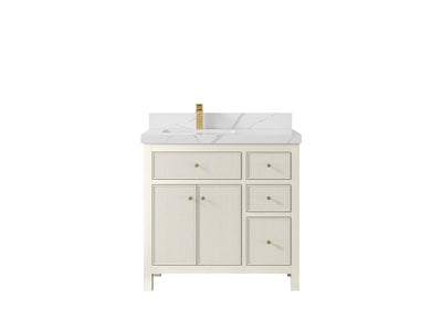 Sonoma 36 in. W x 22 in. D Left Offset Sink Bathroom Vanity - Willow Bath and Vanity