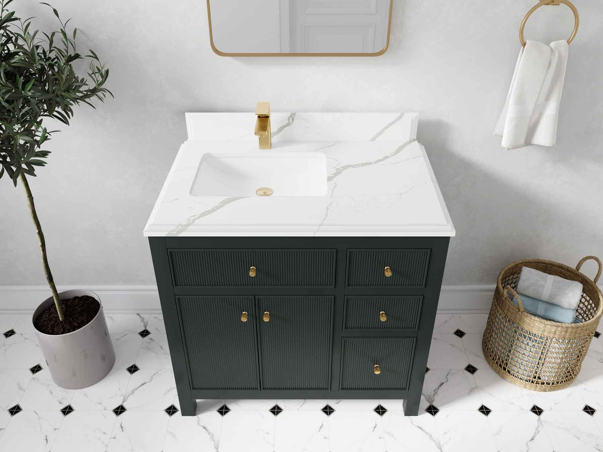 Sonoma 36 in. W x 22 in. D Left Offset Sink Bathroom Vanity - Willow Bath and Vanity