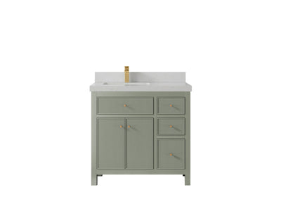 Sonoma 36 in. W x 22 in. D Left Offset Sink Bathroom Vanity - Willow Bath and Vanity