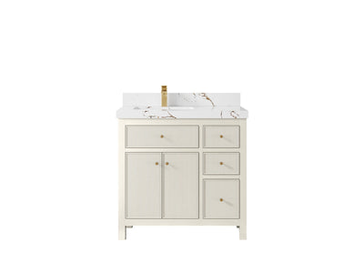 Sonoma 36 in. W x 22 in. D Left Offset Sink Bathroom Vanity - Willow Bath and Vanity