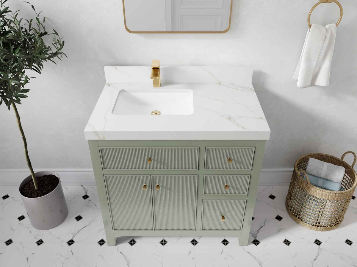 Sonoma 36 in. W x 22 in. D Left Offset Sink Bathroom Vanity - Willow Bath and Vanity