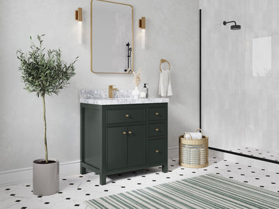 Sonoma 36 in. W x 22 in. D Left Offset Sink Bathroom Vanity - Willow Bath and Vanity